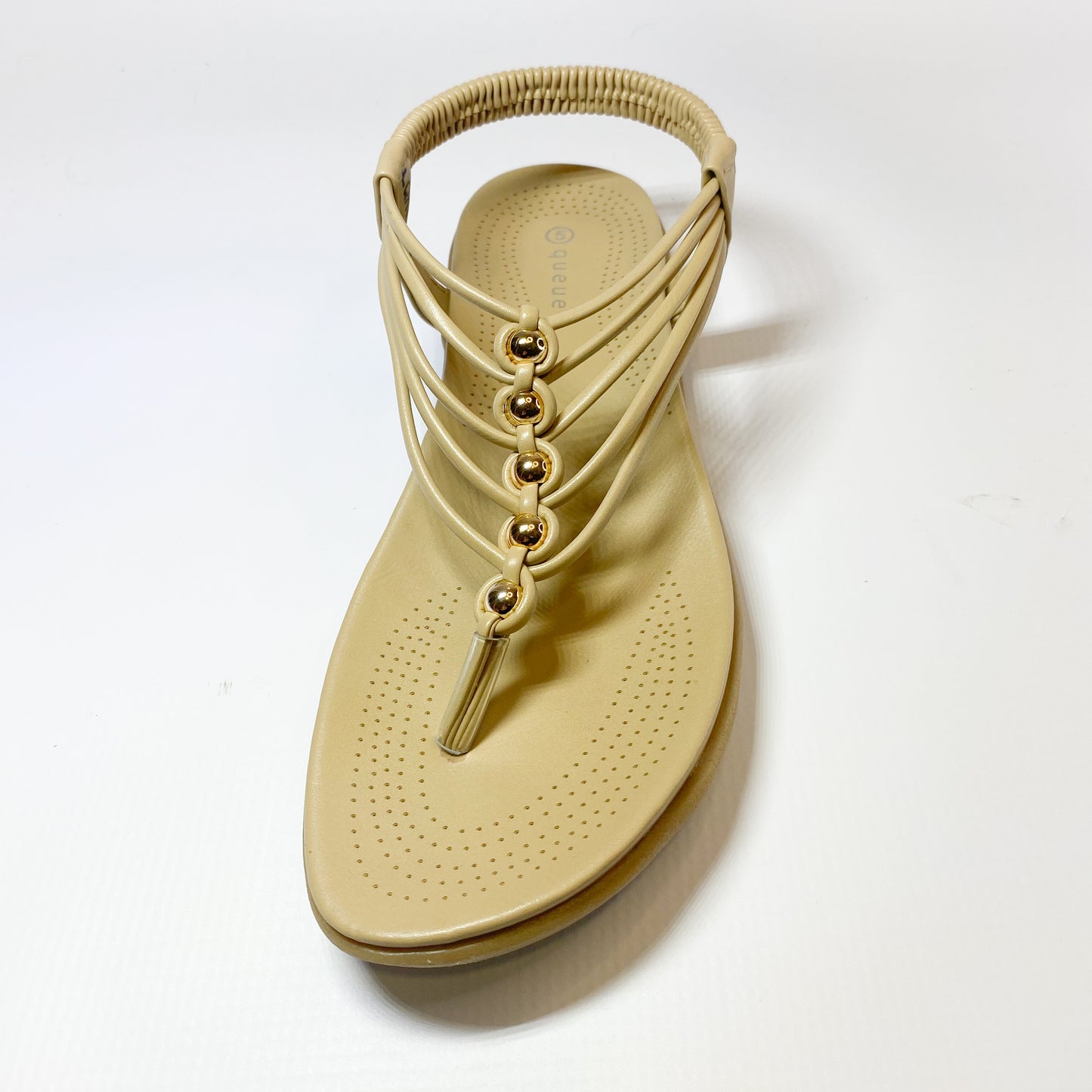 Queue nude strappy flatform sandal