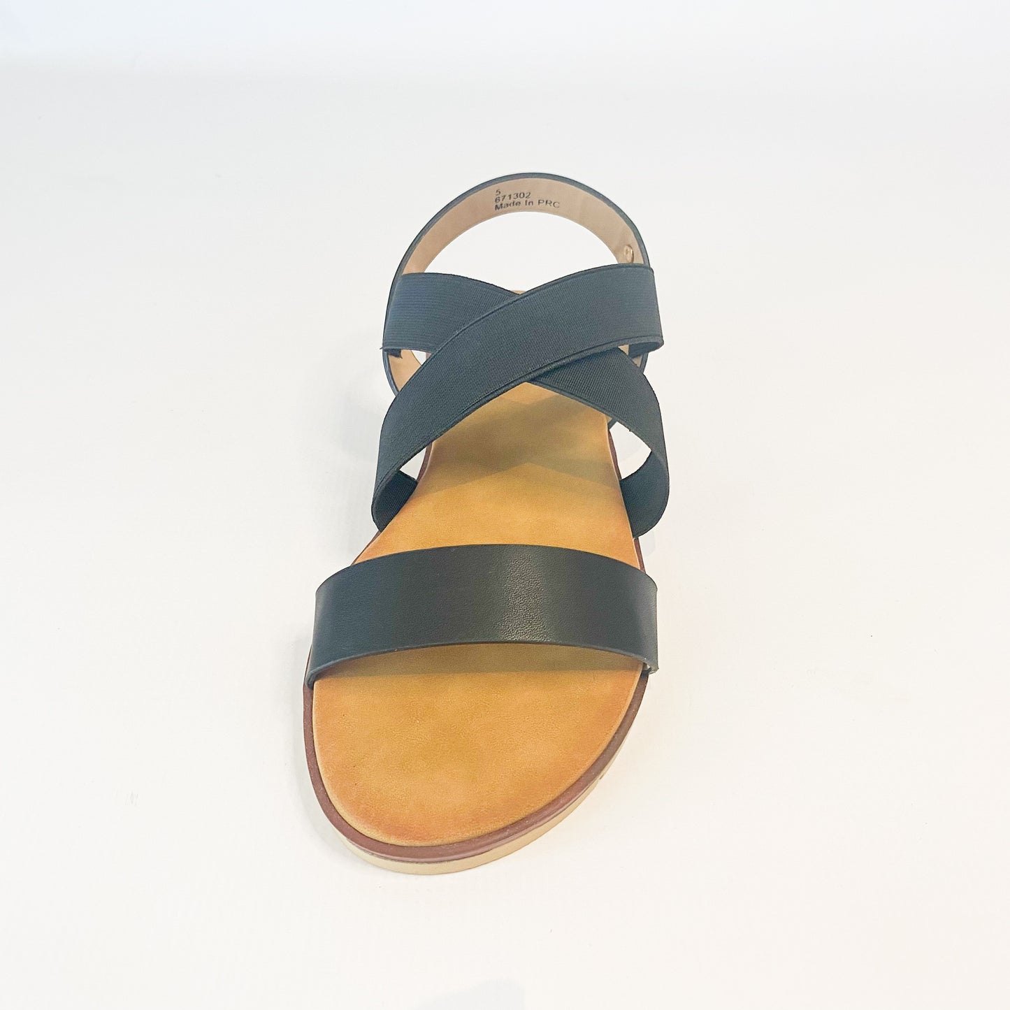 KG black elasticated sandal