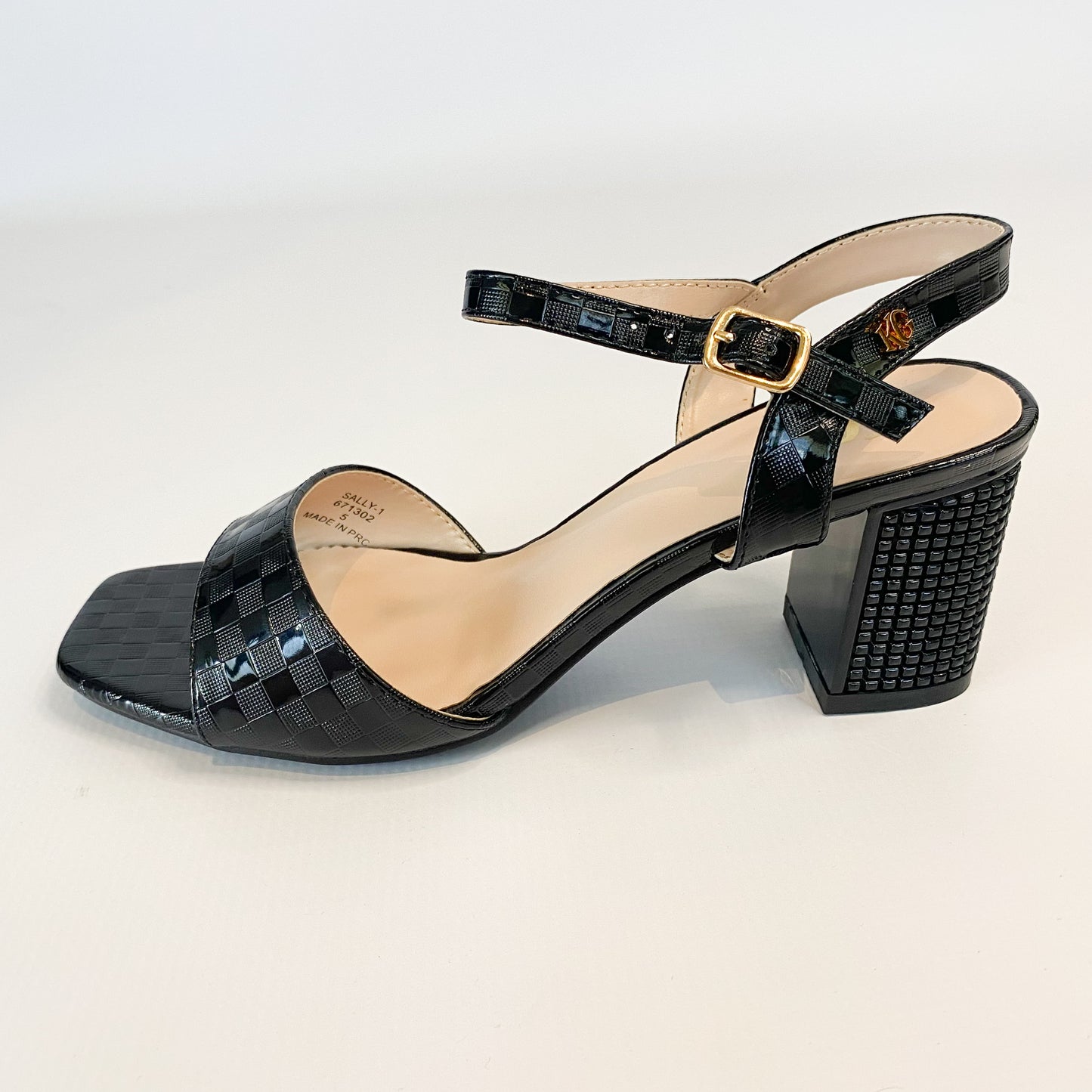 KG black block heel sandal