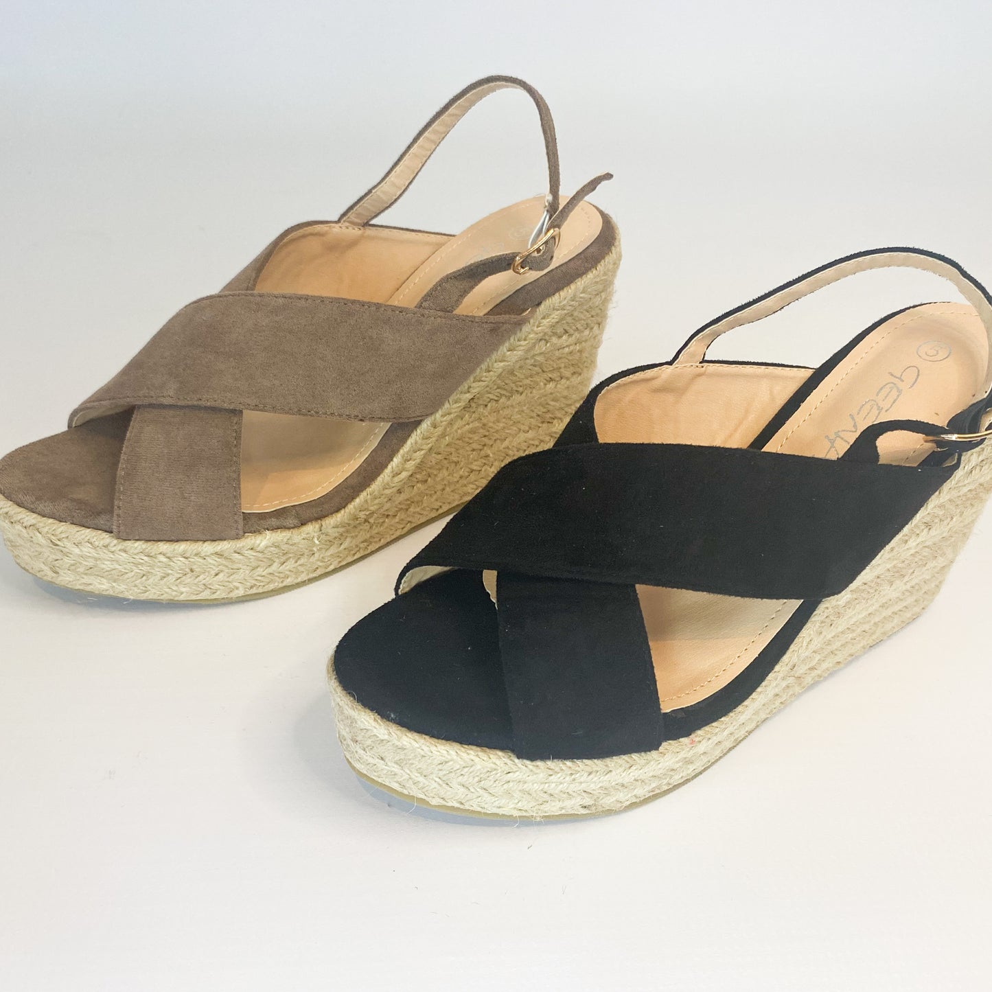 Geena brown crossover wedge