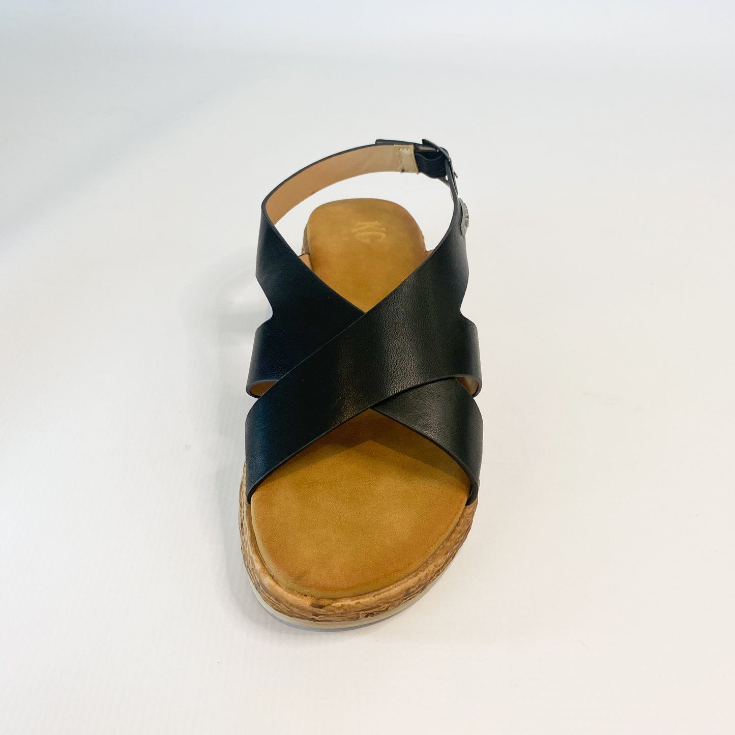 KG black crossover sandal