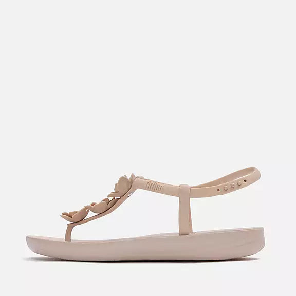 Fitflop IQUSHION Splash Flower T-Bar Sandals - Nude Rose