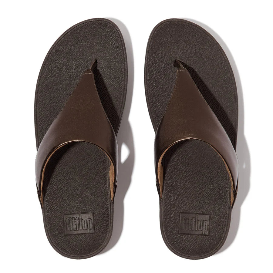 Fitflop Classic Lulu Leather Toepost Sandal - Chocolate Brown