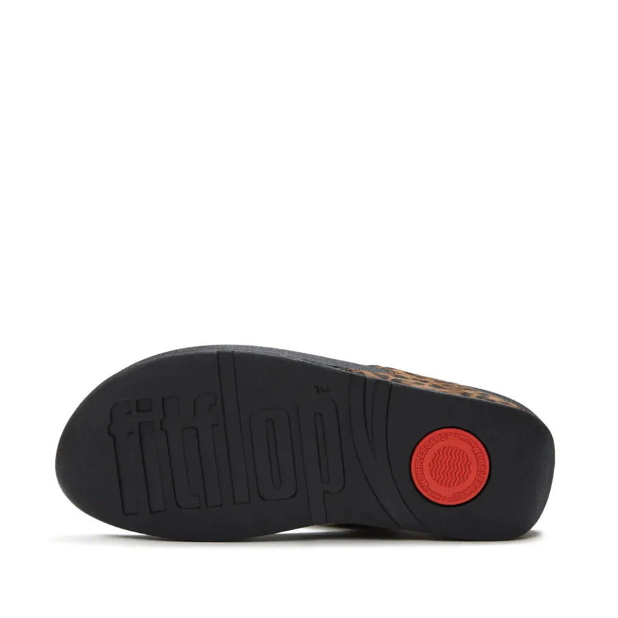 Fitflop Lulu Suede Toe-post Sandals - Leopard (Tan/Black)