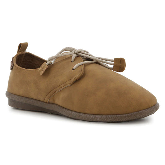 Pierre Cardin Riviera Lace Up Flats - Camel