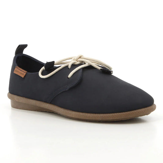 Pierre Cardin Riviera Lace Up Flats - Navy