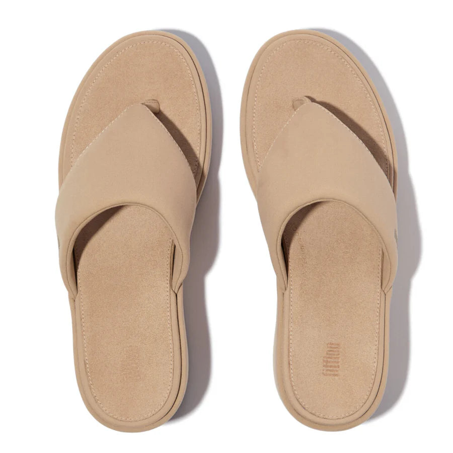 Fitflop Beige Platfforms Wedge Toepost Sandal – detail shot