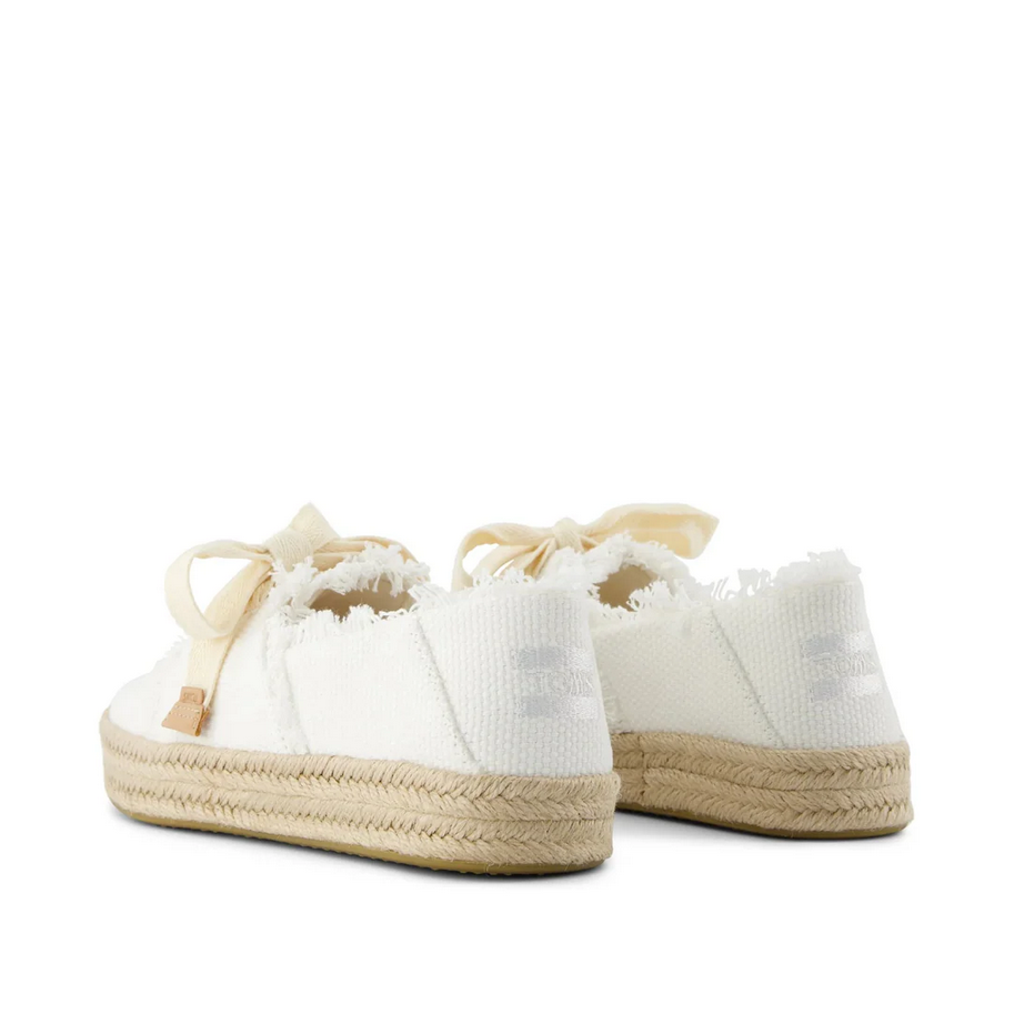 Toms White Carolina Lace-up – front view