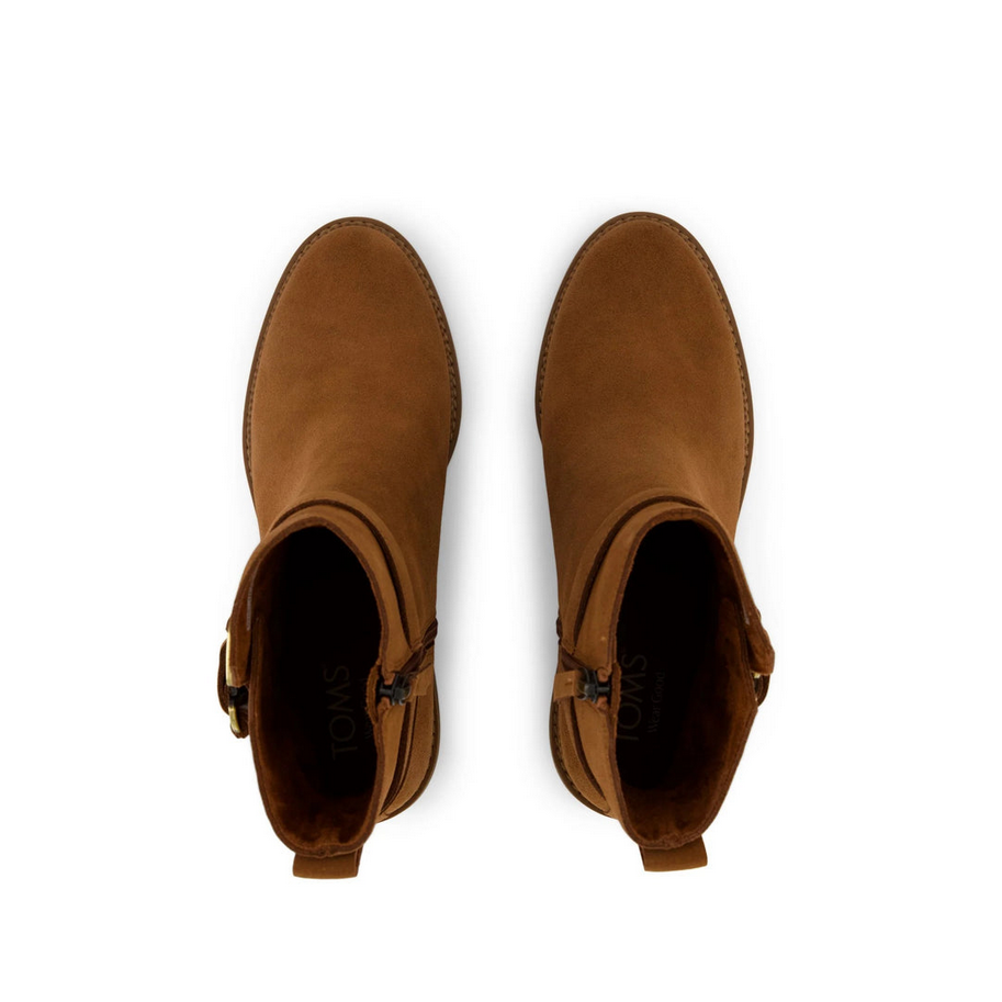 Toms Amber Brown Hailey Buckle Boot – detail shot