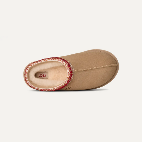 Ugg Tasman II Slipper - Sand/Dark Cherry
