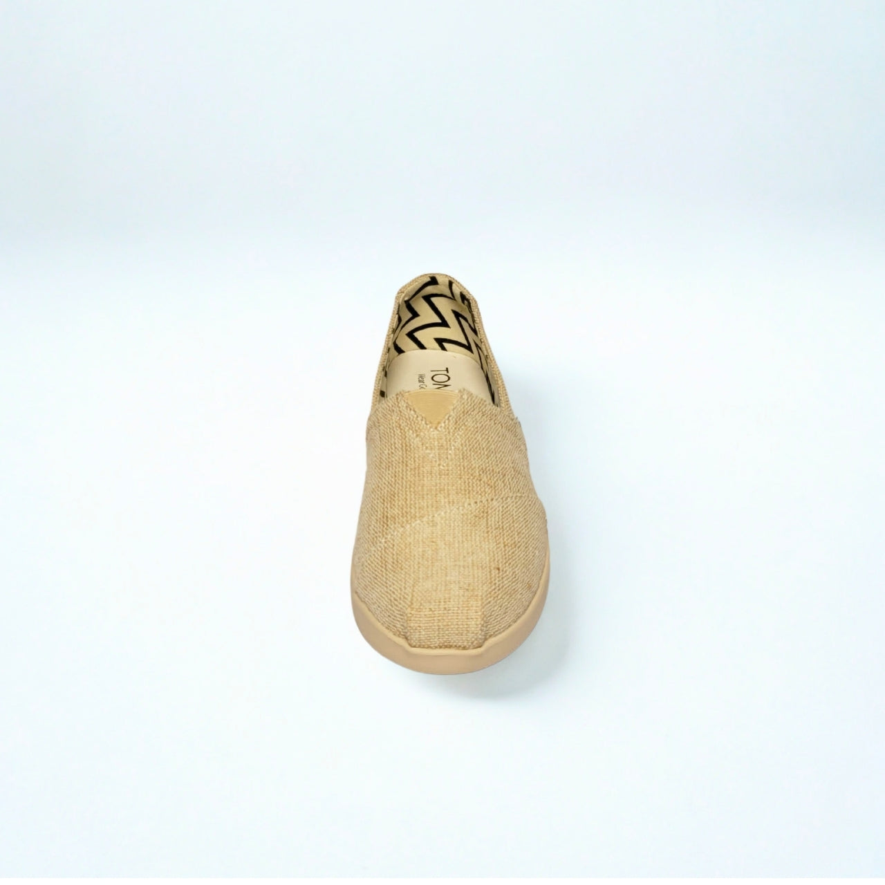 TOMS Alpargata Plus natural slip-on – eco-friendly Heritage Canvas upper, RMAT outsole, CloudBound™ dual-density foam insoles, and elastic v-gore 4