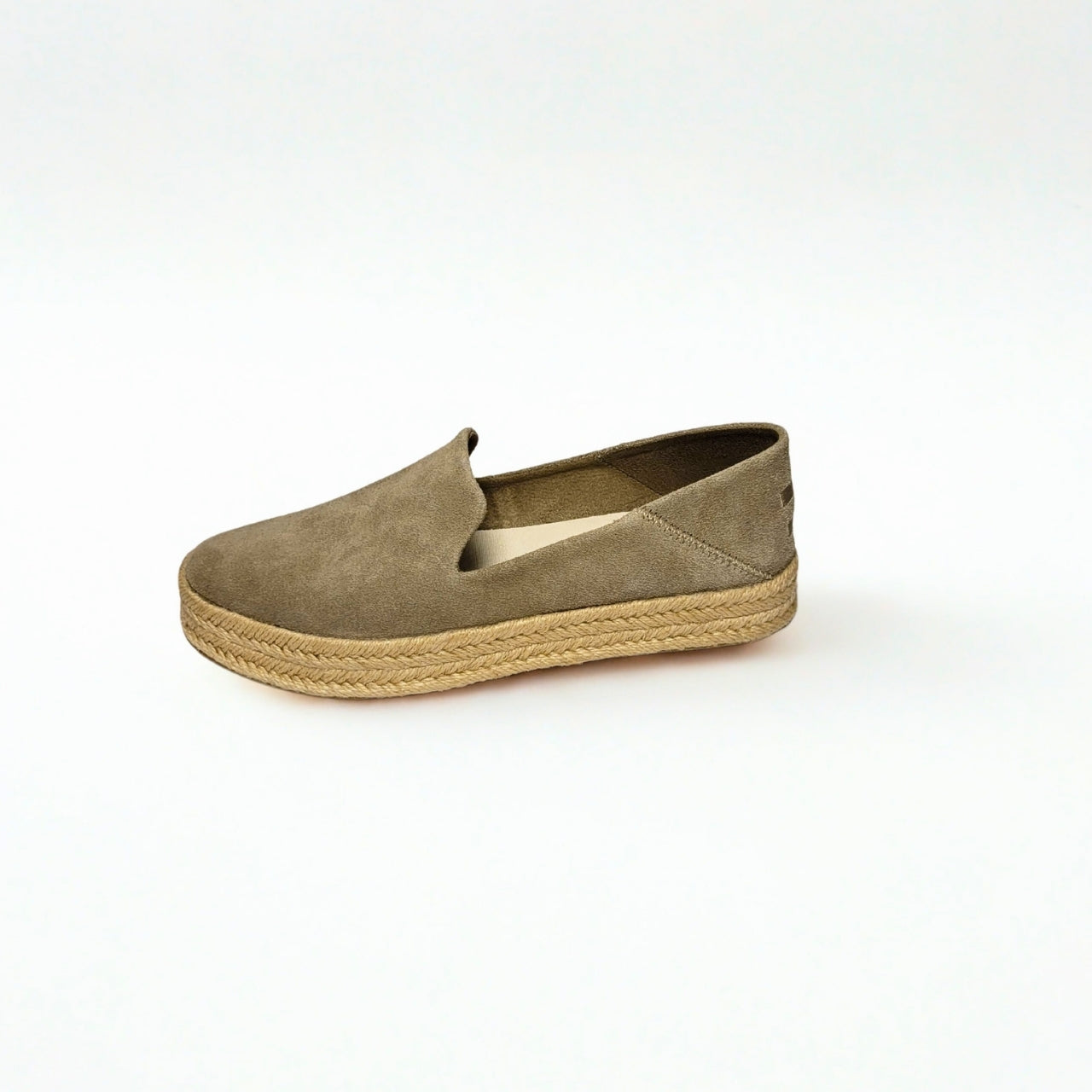 TOMS Carolina dune espadrille – taupe suede upper, rope-wrapped platform sole, CloudBound™ foam insole, and microfiber footbed for stylish all-day comfort 3