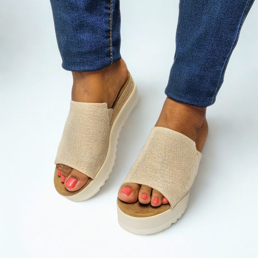 Diana wedge mules deliver the style you love with the ease of a slip-on sandal. Comfortable and fashionable, Diana makes a statement when you’re on the go.
Textile uppers
Rope-wrapped lightweight midsole
EVA outsole with sawtooth detail
High-rebound comfort OrthoLite® Eco X40 Hybrid™ insoles made with 32% eco content (15% waste foam, 5% recycled content and 12% bio-oils)
Medial gore
Vegan
Wedge height is approximately 2 3/4" 1