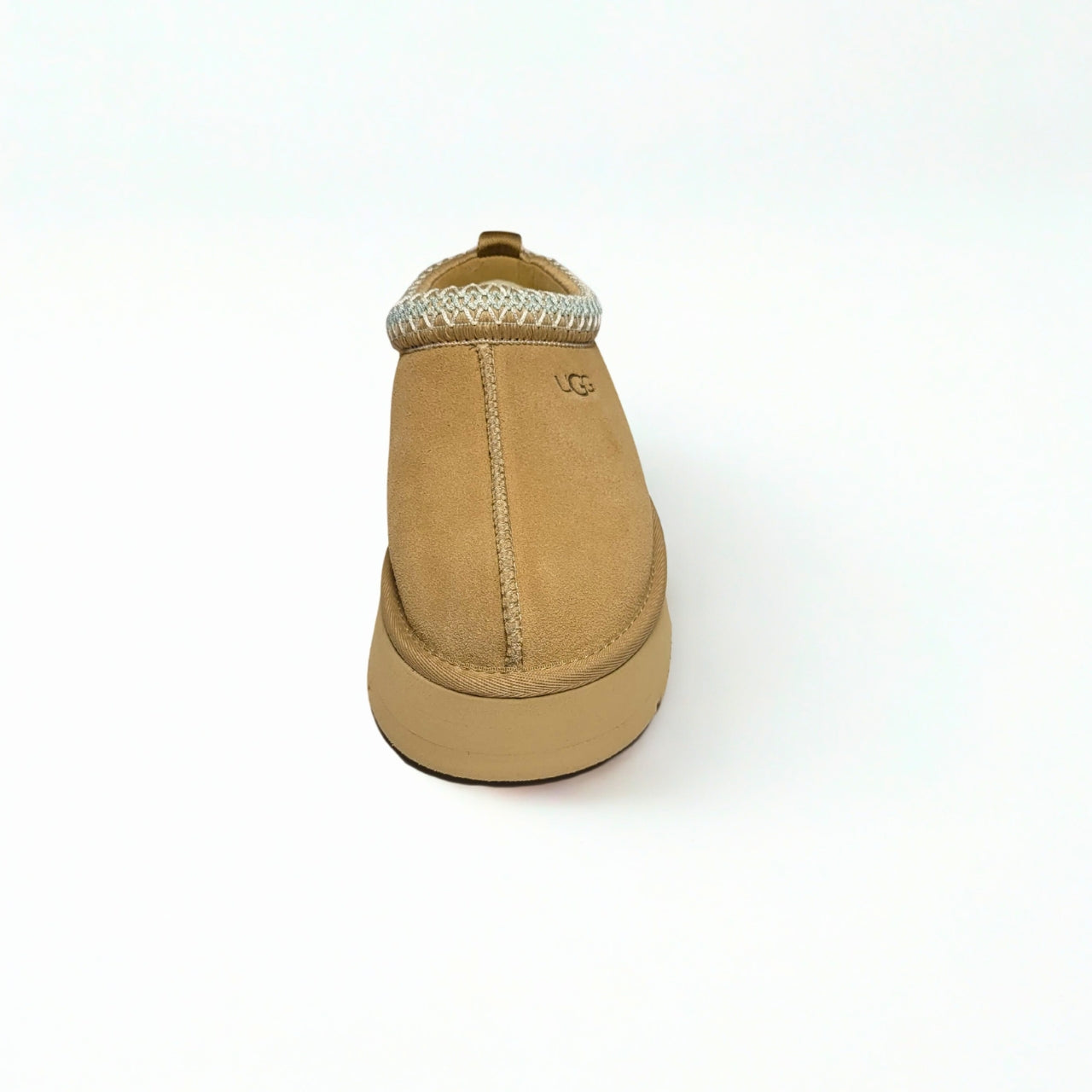UGG Tazz Sand Clog – suede upper with 10mm UGGplush™ lining, eco-friendly UGGbraid trim, 1.75" platform sole, and embossed UGG® logo 4