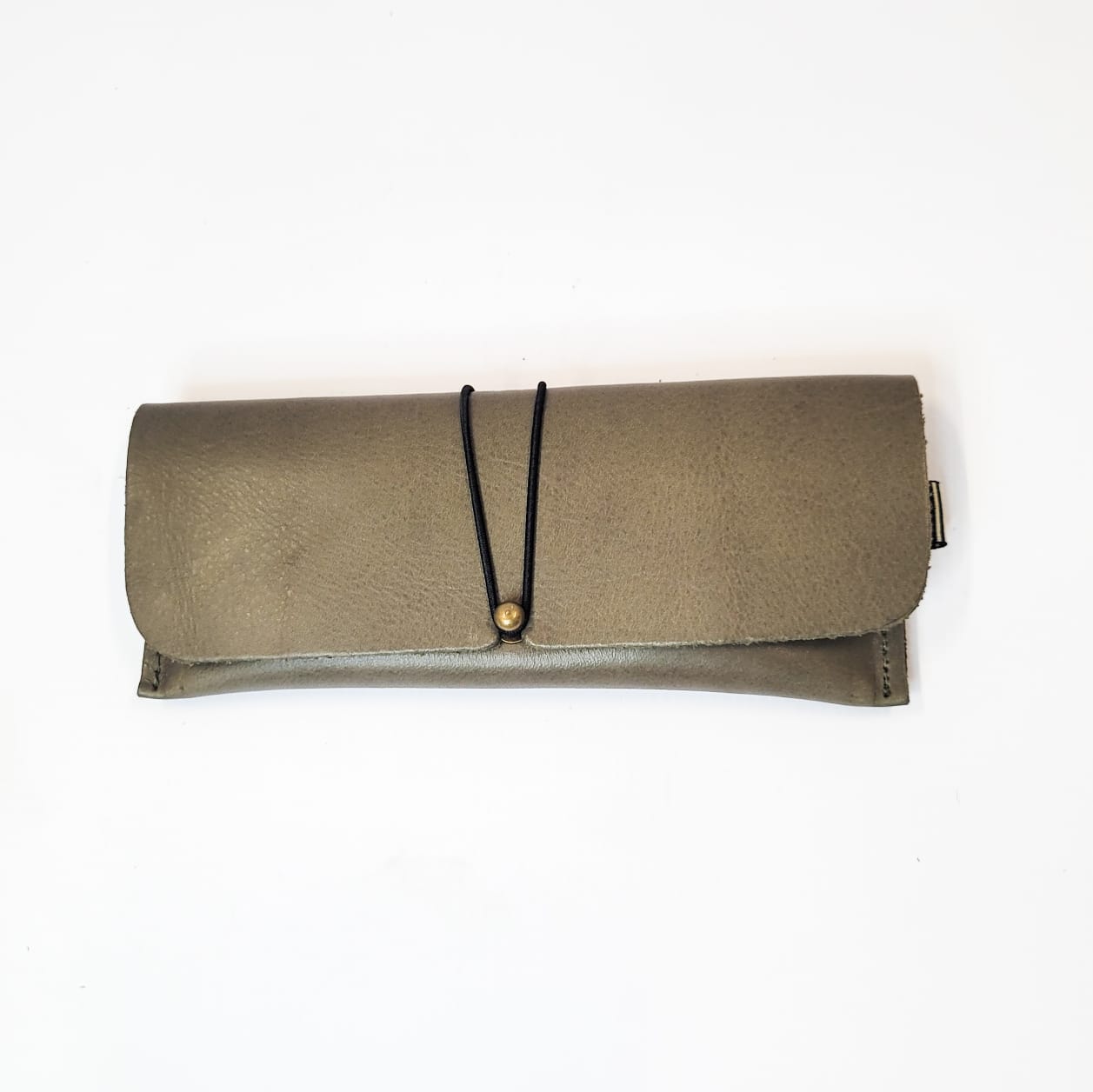 Gia leather olive sunglass pouch