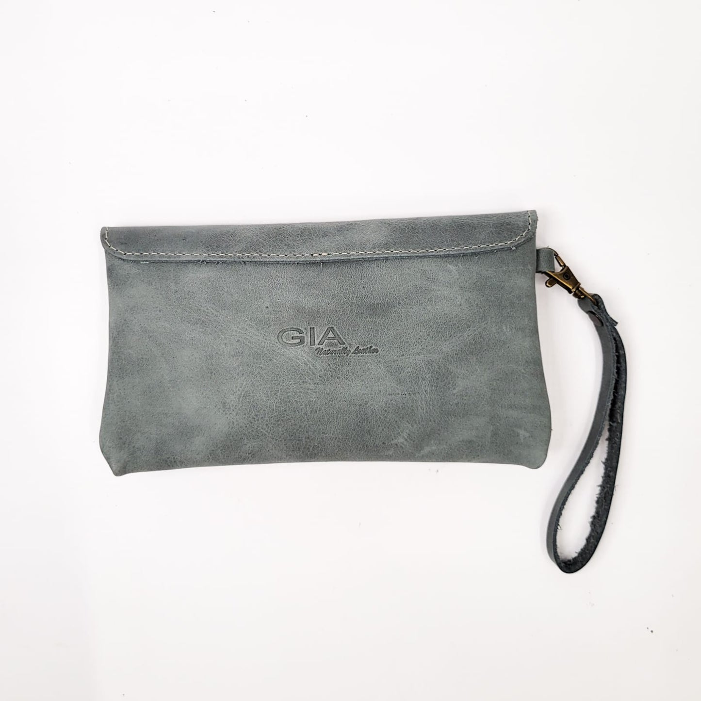 Gia leather blue envelop purse