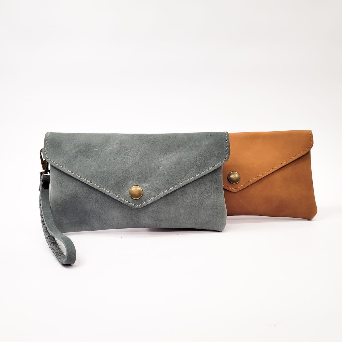 Gia leather blue envelop purse