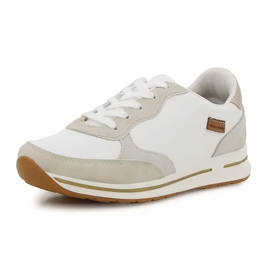 Pierre Cardin Lace Up Sneaker - White/Beige