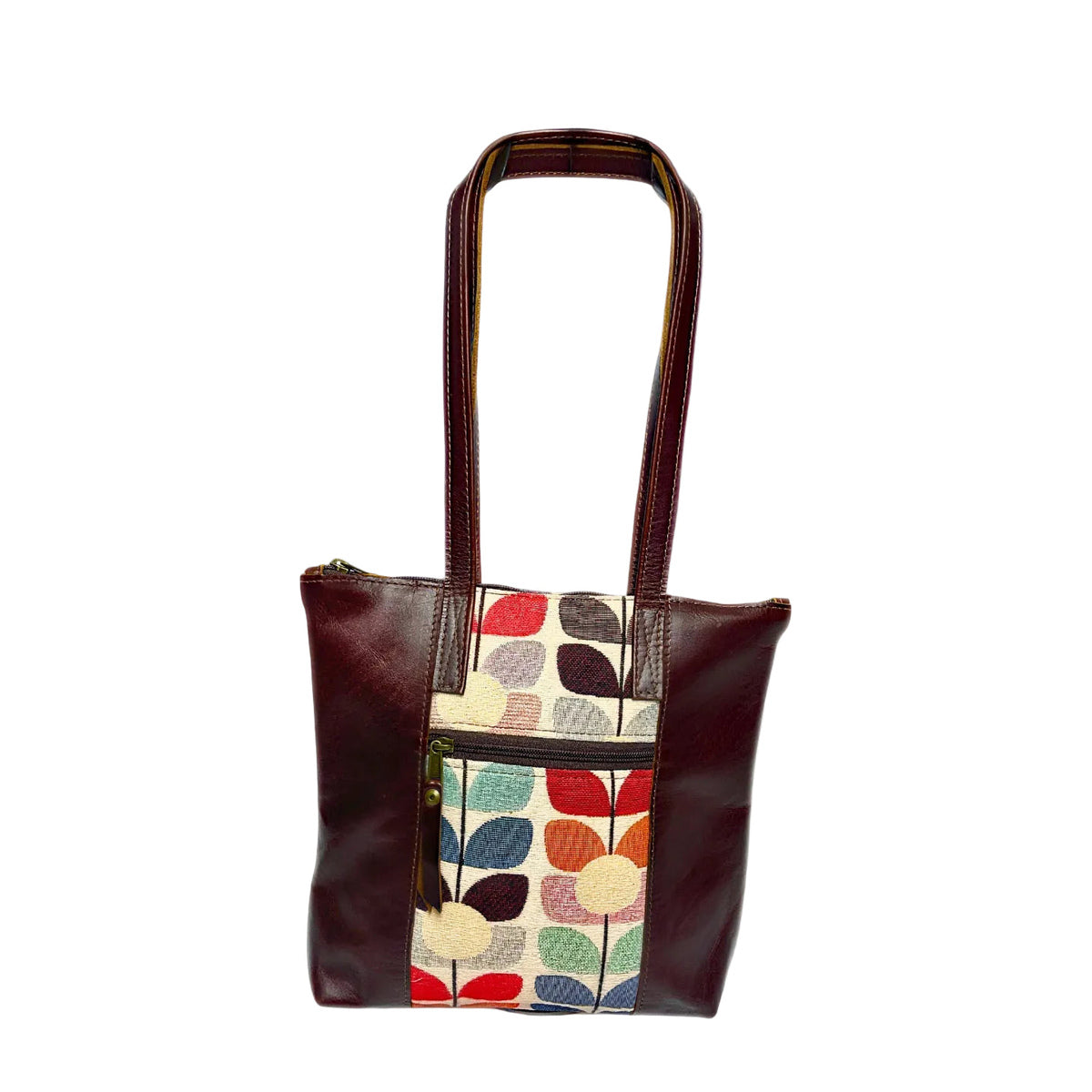 Gia Brown Panel Tote Tulip Bag Dark view 2