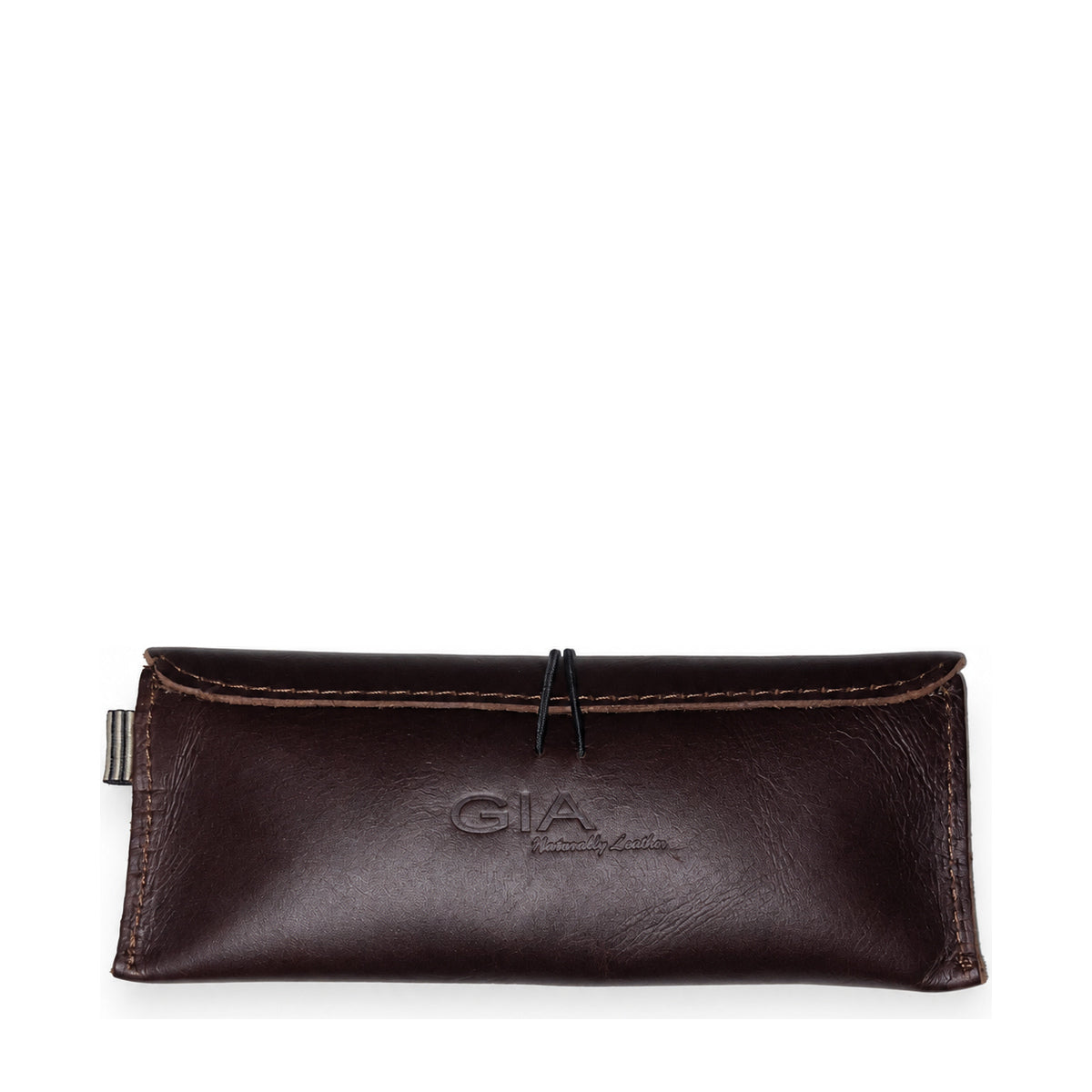 Gia Leather Sunglasses Case Brown view 1