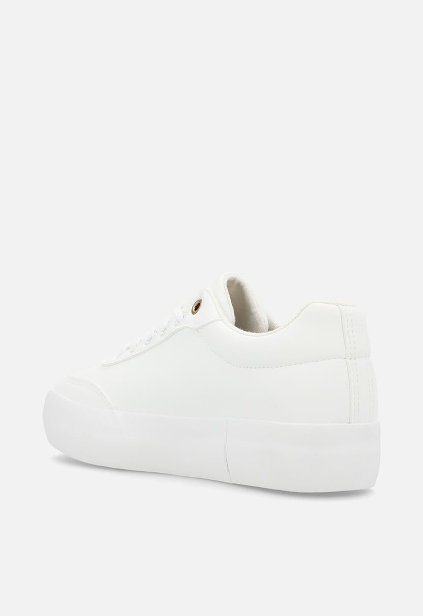 Pierre Cardin Floral Lace Up Sneaker - White