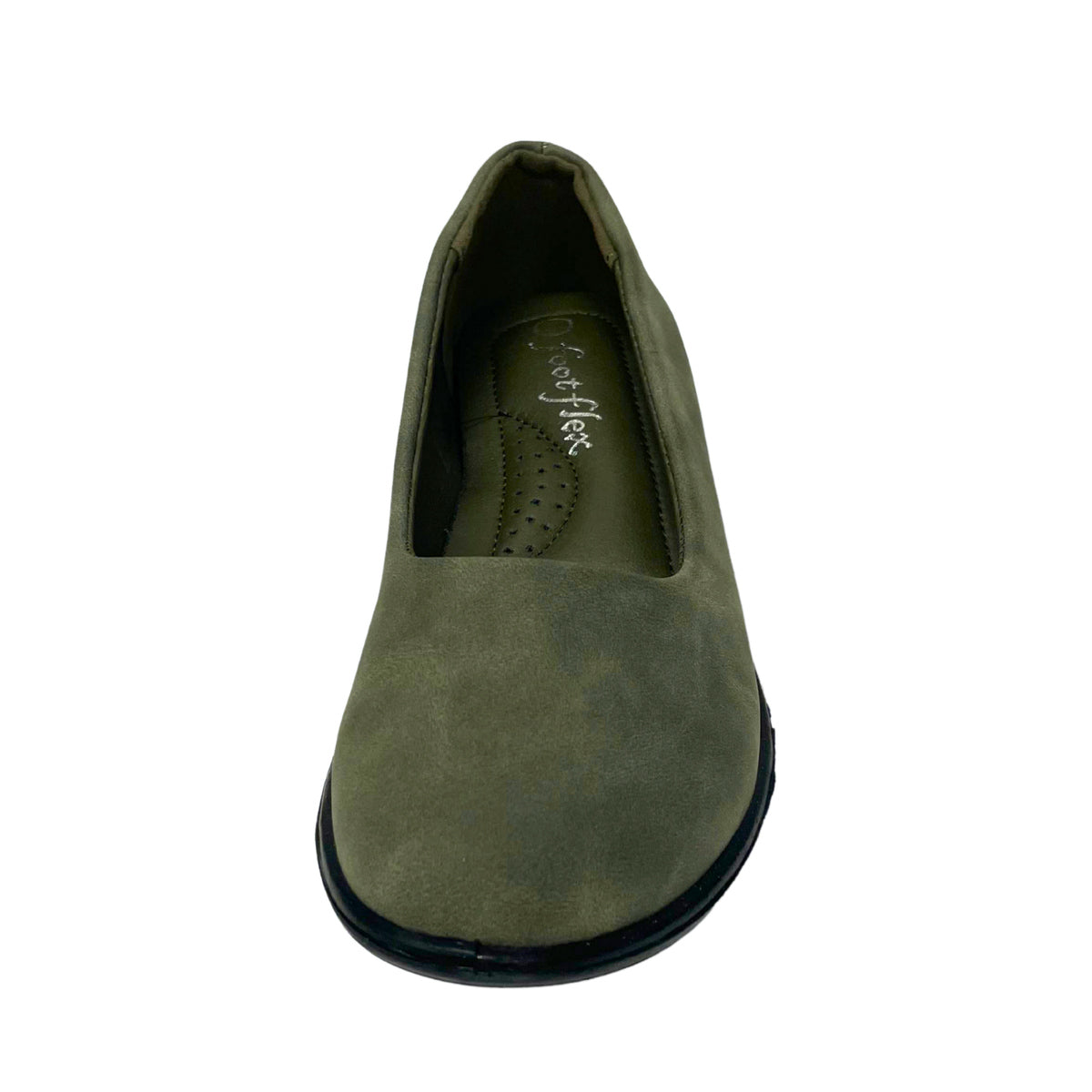 Footflex Push In Flats - Olive, product view 3