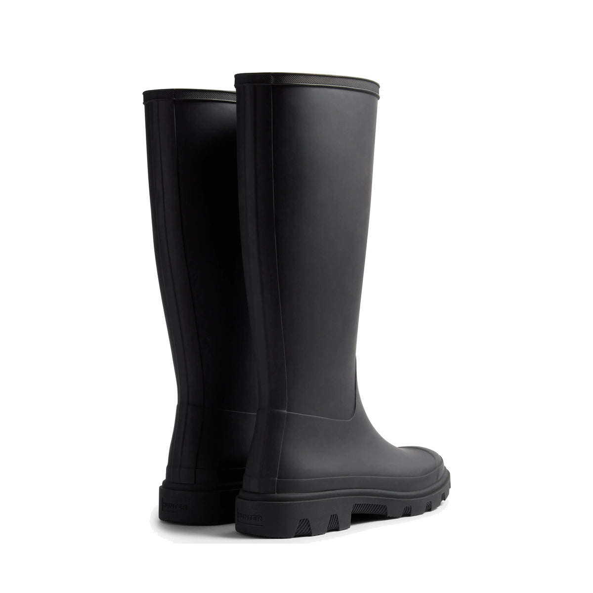 Hunter Downpour Tall Wellington Boot - Black – front view