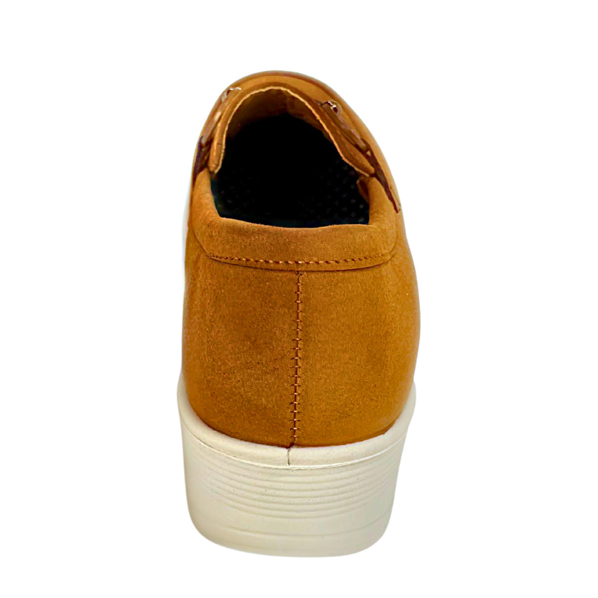 Savoy Comfort Wedge Loafer with Chain Detail, camel, view 4