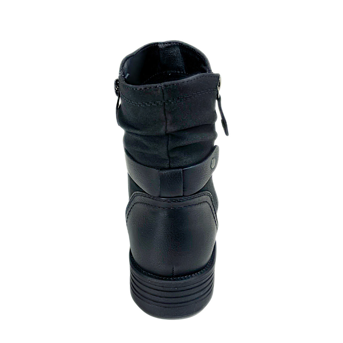 Savoy Combo Ankle Boots with Side Zip Detail Black, view 4