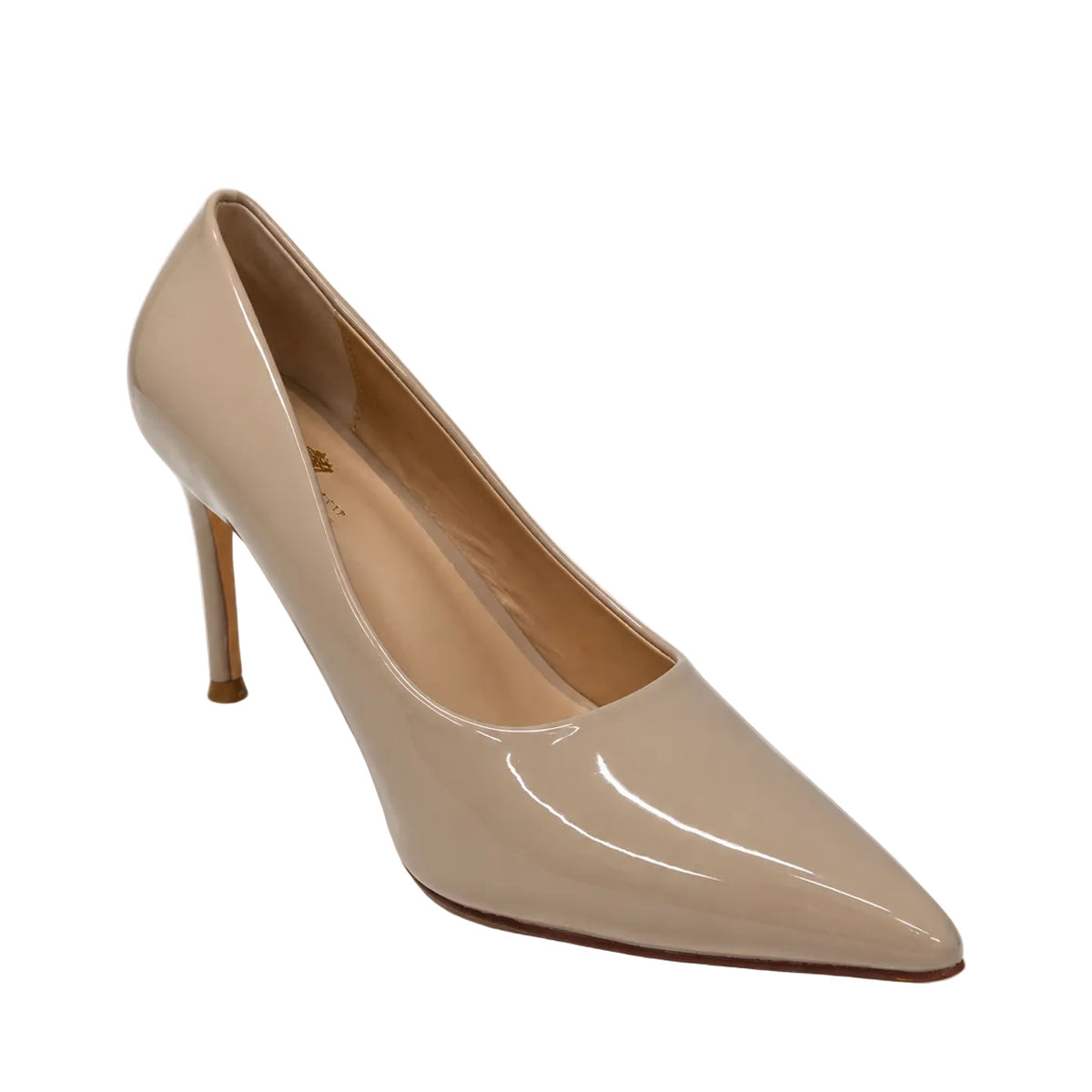 Wild Alice Pointy Court Heel - Nude - angled view