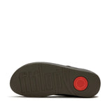 Fitflop Fino Pearls-And-Crystal Toe-Post Sandals - Deep Olive