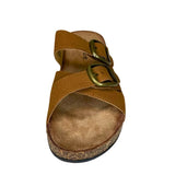 Queue Khaki Criss Cross Double Buckle Birkie – front view