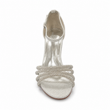 Wild Alice Diamante Glamour Heel - Silver