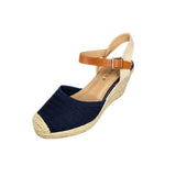 Queue Navy Woven Espadrille Wedge – product image 1