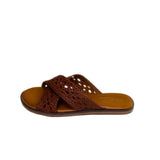 Gia Tan Leather Weave Cross Over Sandal – side view