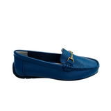 Geena Moccasin With Gold Detail - Navy