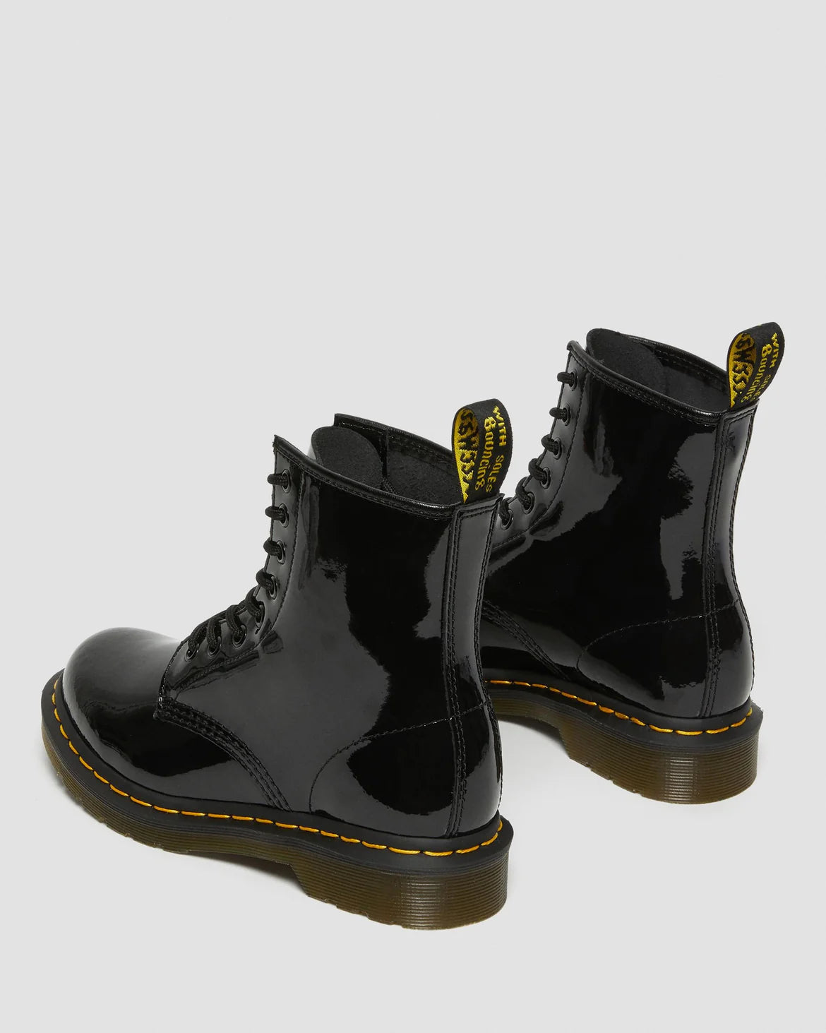 Dr Martens 1460 Patent Leather Lace Up Boots - Black