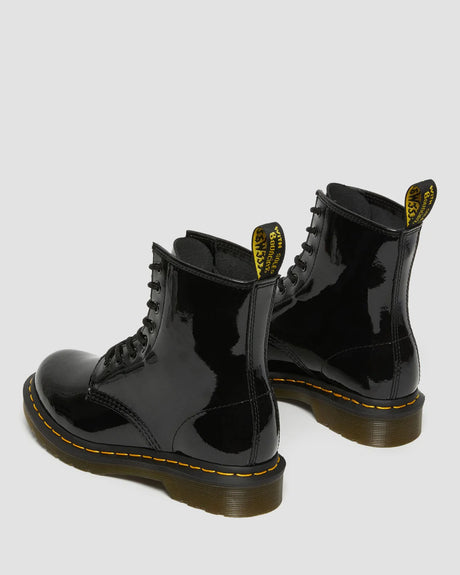 Dr Martens 1460 Patent Leather Lace Up Boots - Black