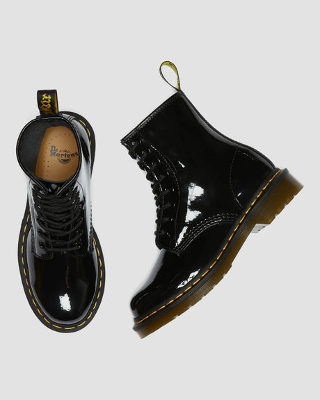 Dr Martens 1460 Patent Leather Lace Up Boots - Black