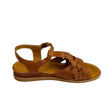 Gia Tan Leather Criss Cross T Bar Sandal – side view