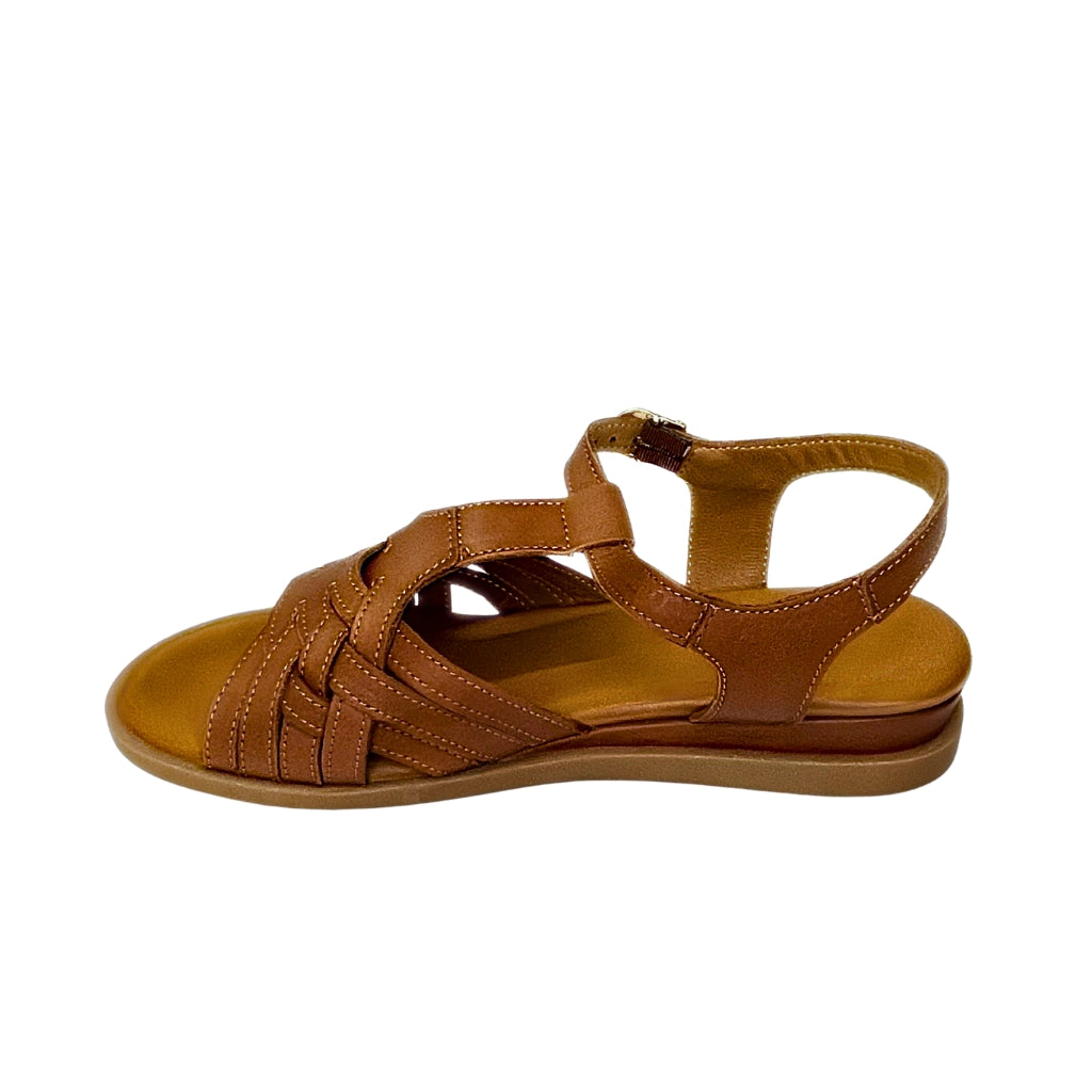 Gia tan leather CRISS CROSS T BAR sandal