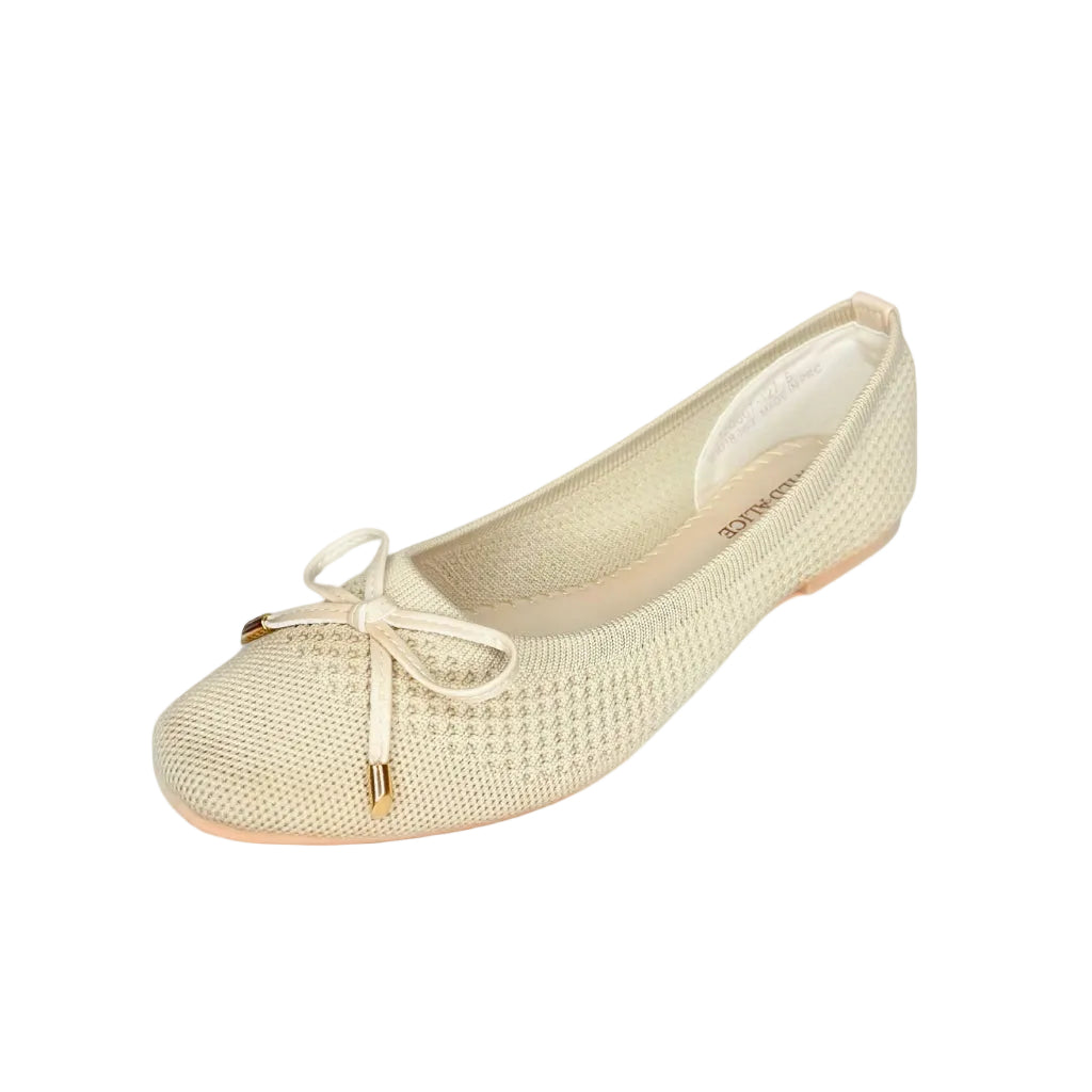 Wild Alice Beige Fabric Bow Pump – product image 1