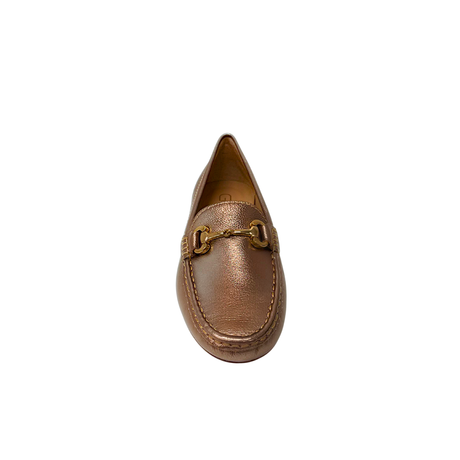 Gia Leather Horsebit Loafer - Silver