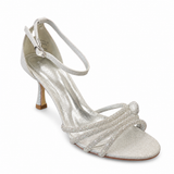 Wild Alice Diamante Glamour Heel - Silver