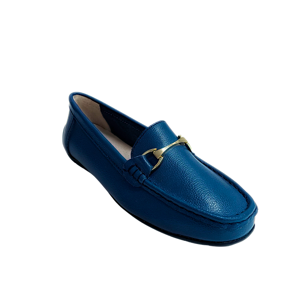 Geena Moccasin With Gold Detail - Navy