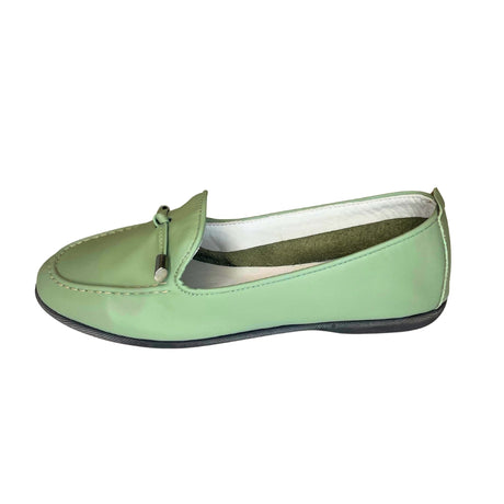 Gia Green Leather Comfort Moccasin – side view