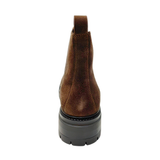 Gia Suede Leather Chunky Chelsea Boot - Chocolate