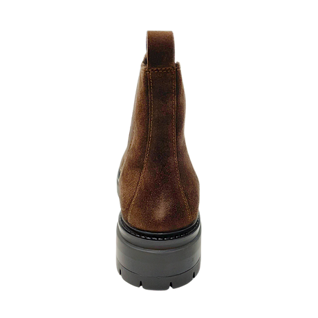 Gia Suede Leather Chunky Chelsea Boot - Chocolate