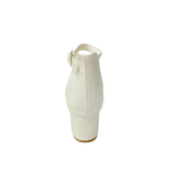 Orbit Pointed Toe Block Heel - White