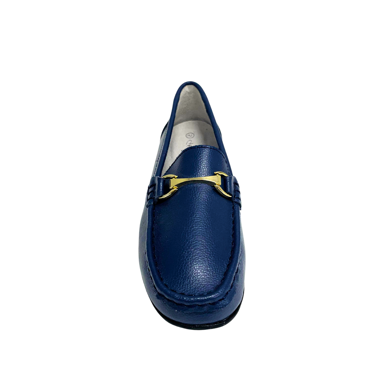 Geena Moccasin With Gold Detail - Navy
